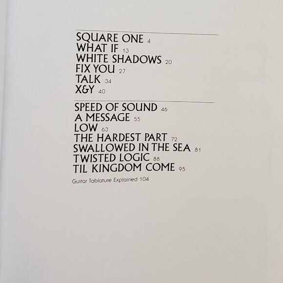 ColdPlay X&Y Piano Vocal Guitar Tab Sheet Music Book s5 - Picture 2 of 6